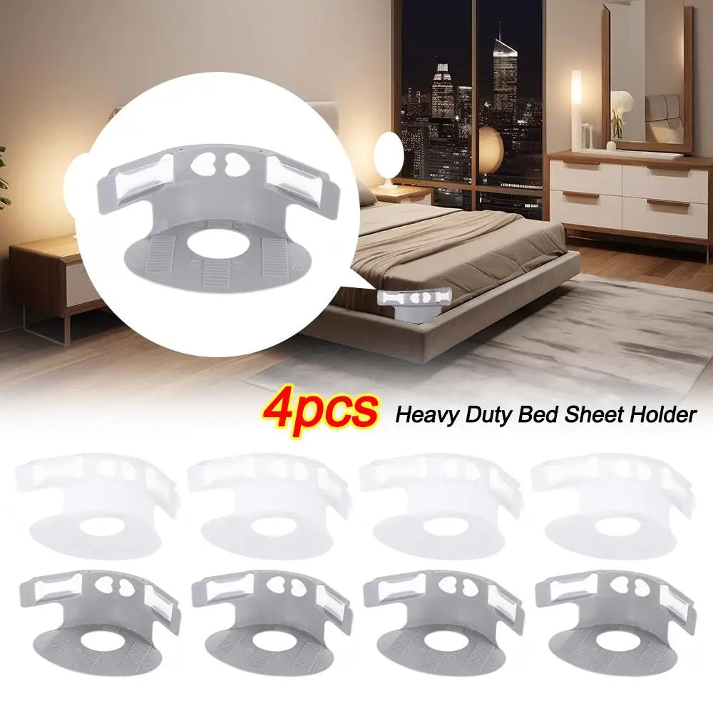 4Pcs/set Adjustable Heavy Duty Bed Sheet Holder Card Slot Non-slip Bed Sheet Clips Invisible Anti-slip Anti-Slip Sheet Holders Peaceful Pleasures Health and Wellness