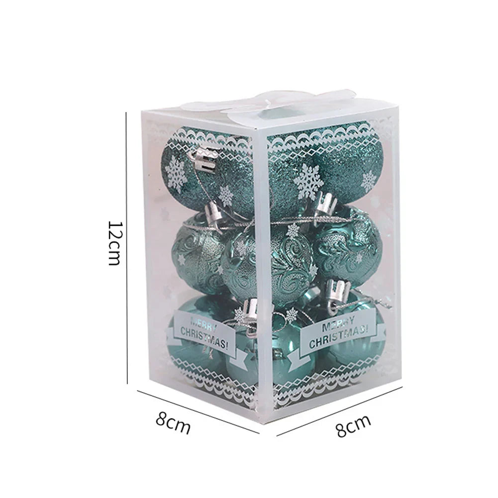 Christmas Ball Ornaments 12 Pack – 4cm Shatterproof Baubles
