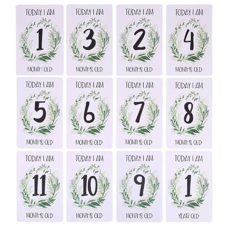 Baby Monthly Milestone Cards 0-12 Months | 12-Piece Set