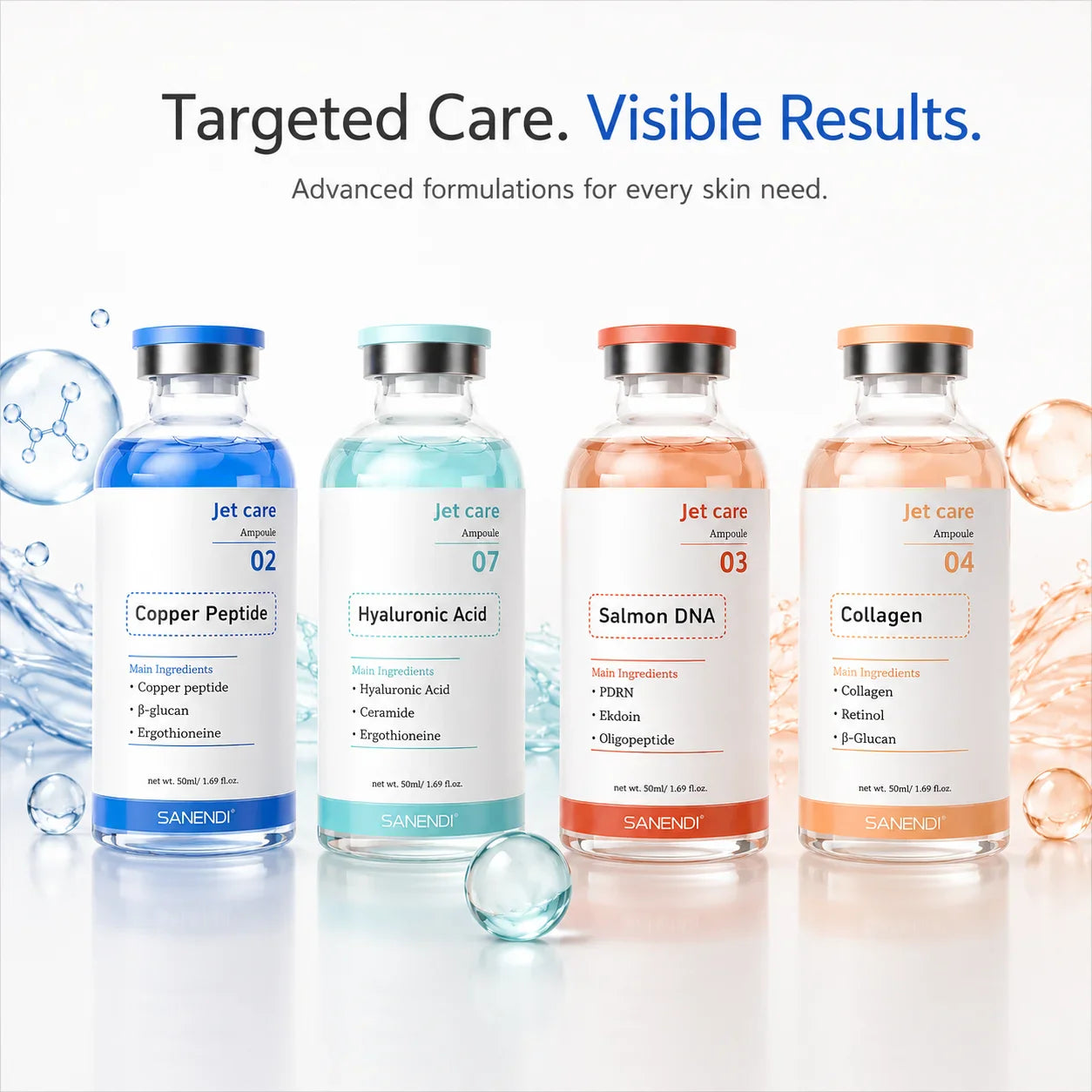 SANENDI Salmon DNA Serum – Hyaluronic Acid & Peptide Essence