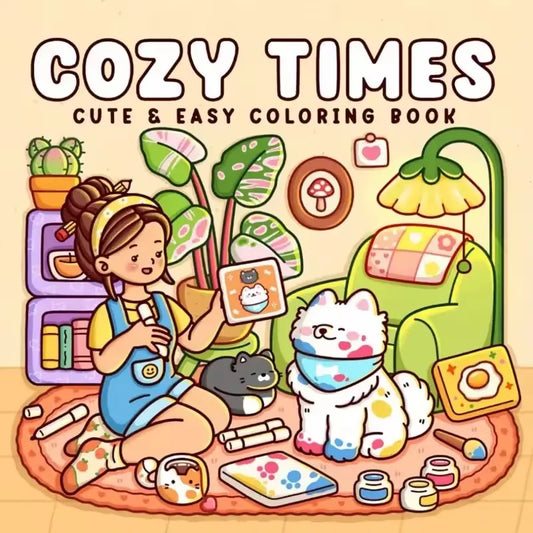Adult Coloring Book Relaxation Cute Easy Designs Stress Relief Peaceful Pleasures Health and Wellness