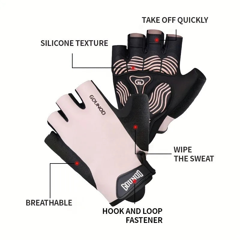 2pcs Cycling & Gym Gloves - Non-Slip Breathable Weightlifting, Boxing, Training Gloves with Wrist, Adjustable Hook-and-Loop Clos Peaceful Pleasures Health and Wellness