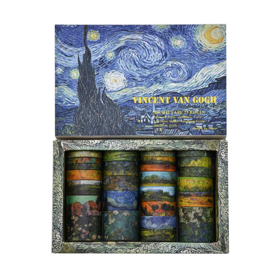 Van Gogh Inspired Washi Tape Creative Scrapbook Stickers Collection
