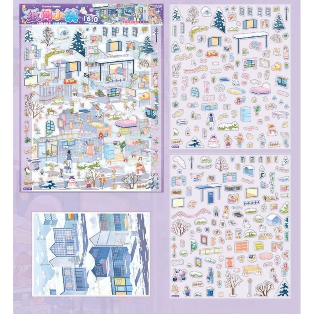 Kawaii 3D Miniature DIY Stickers – Cabin Town Scrapbook Decor