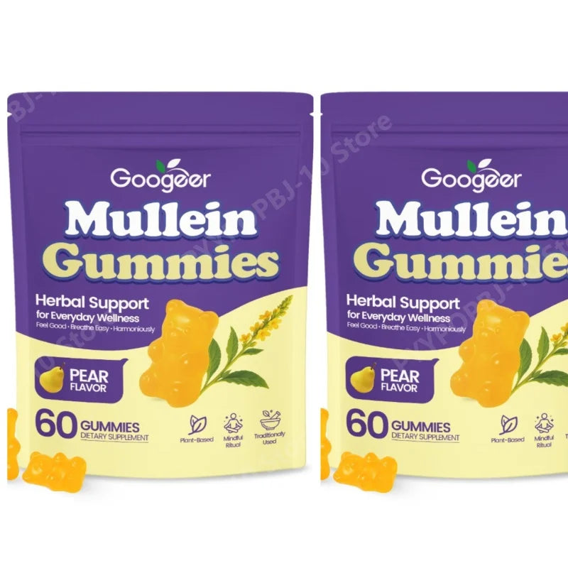 Googeer Mullein Gummies Pear Flavor – Plant-Based 60 CT