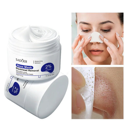 SADOER Blackhead Remover Nose Mask Shrink Pores Improve acne Deep Nose Cleansing Skin Care Peaceful Pleasures Health and Wellness Red