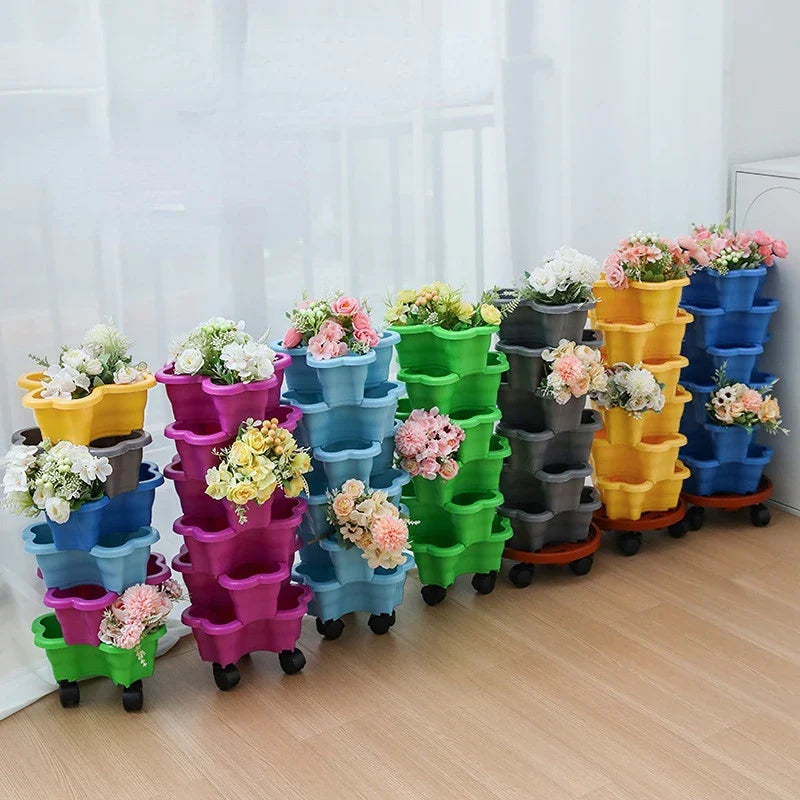 6-Tier Vertical Stackable Planter – Space-Saving Garden Tower