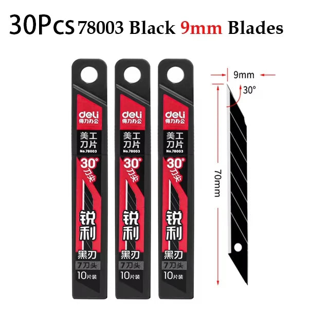 Deli Heavy Duty Utility Knife SK5 Steel 9mm/18mm Box Cutter