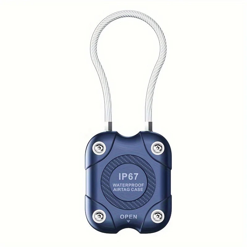 for Airtag case -Compatible Waterproof Case With Steel Wire Cable - Versatile Protection For Keys, Luggage & More Peaceful Pleasures Health and Wellness Blue