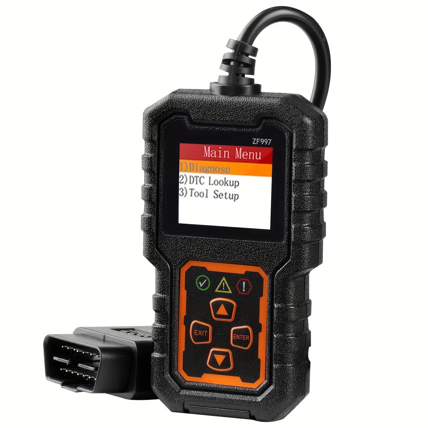 Zf997 Obd2 Car Scanner - Engine Fault Diagnosis Tool, USB Powered, Compatible with All Vehicles from 1996 Onwards, up to 36V Peaceful Pleasures Health and Wellness black