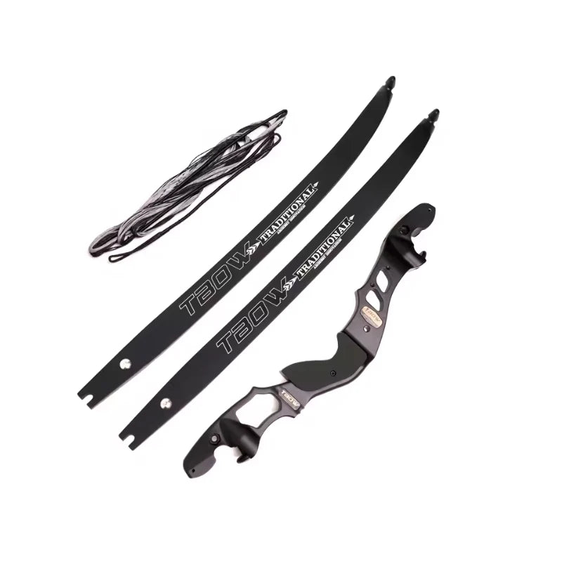 JUNXING HI 30-60lbs Recurve Bow Riser Right Hand Takedown ILF Arrow