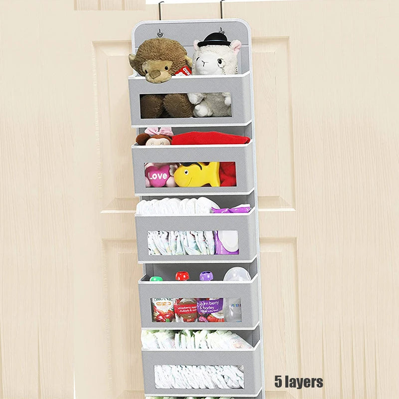 Over the Door Hanging Organizer – 1–5 Pockets, Wall Mount