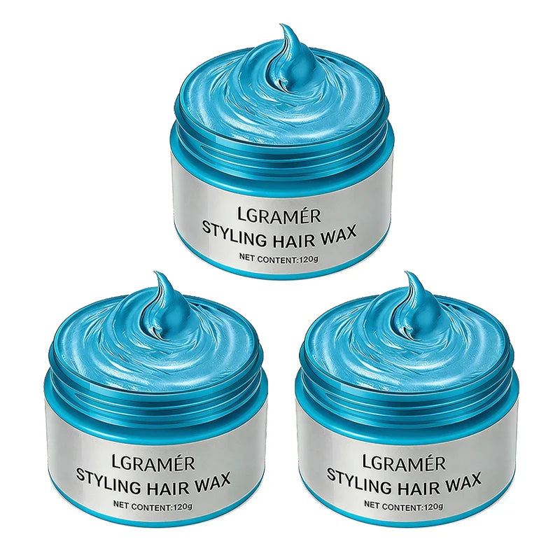 Temporary Hair Color Wax – 9 Shades | Silver Gray, Wine Red & More