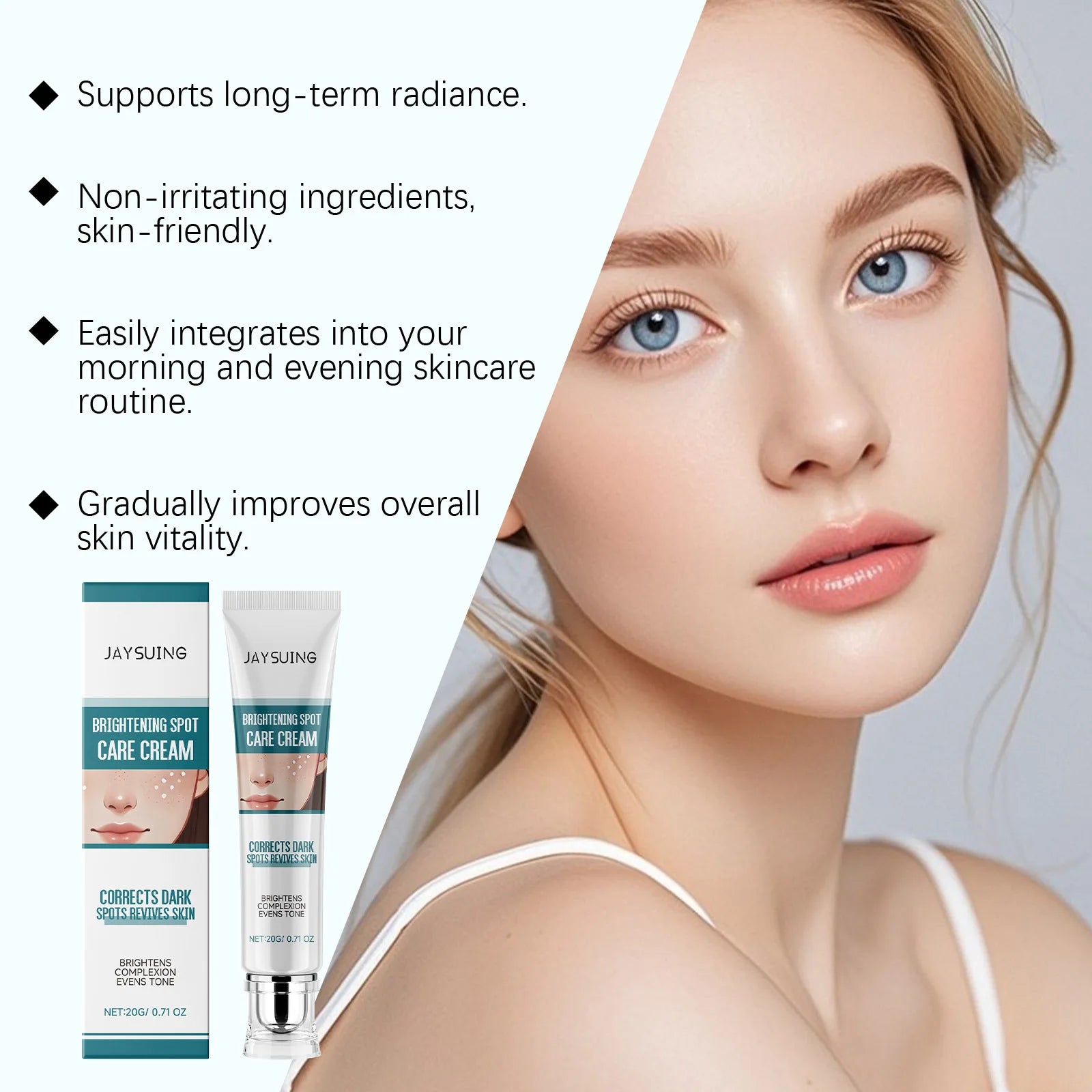 Glow Brighten Face Cream Improve Dullness Reduce Melanin Production Repair Skin Blemishes Refreshing Moisturizing Facial Lotion Peaceful Pleasures Health and Wellness