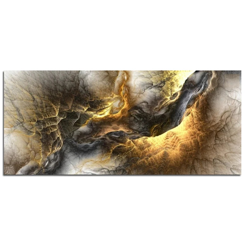 Grey Yellow Cloud Abstract Art Oil Painting Posters And Prints on Canvas Modern Art Independe Wall Picture For Living Room Decor Peaceful Pleasures Health and Wellness QP10215-E 40x80cm No Frame