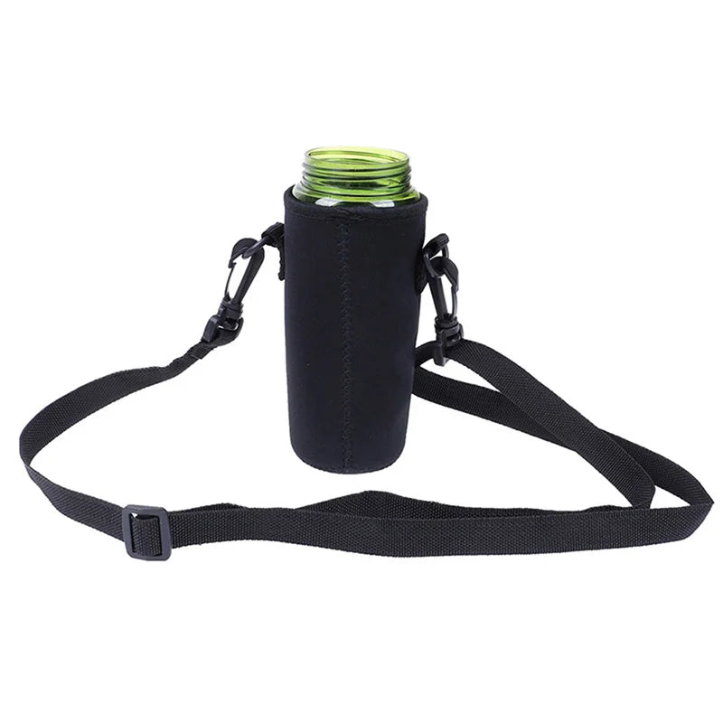 Insulated Cup Sleeve with Neck Rope Retractable Buckle Thick Thermal Cover for Glass Mug Coffee Tea Portable Drink Holder Peaceful Pleasures Health and Wellness