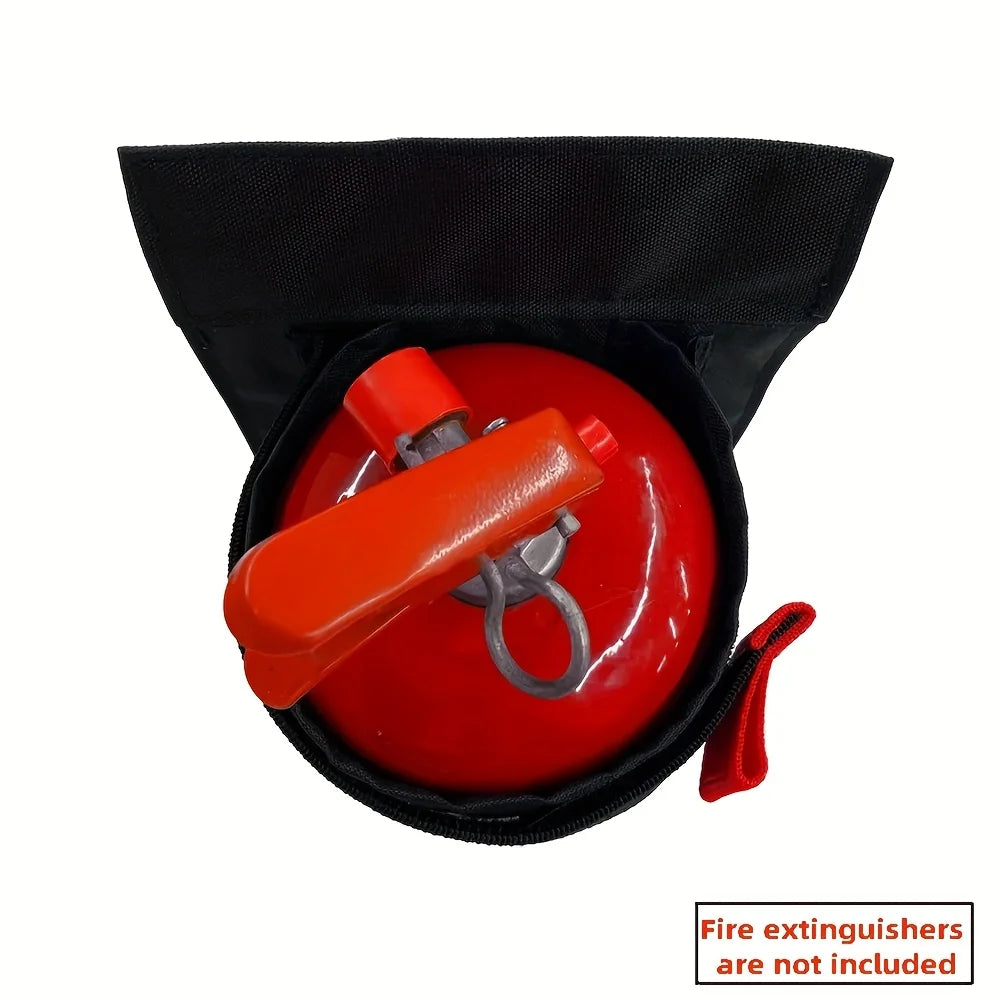 1-Piece Car Fire Extinguisher Holder Bag, Vehicle Fire Extinguisher Storage Bag, Trunk Fixing Magic Velcro Storage Bag, Car Fire Extinguisher Fixing Tool Peaceful Pleasures Health and Wellness