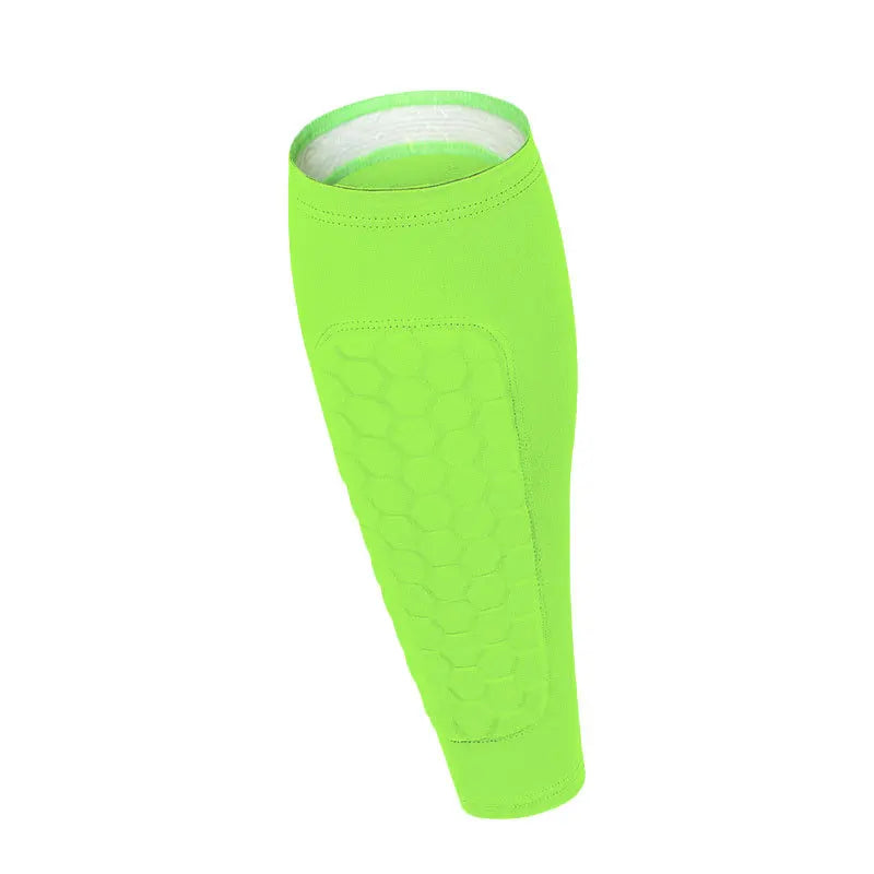 1Pcs Soccer Shin Guards Pads for Youth Adult, Shin Defender Shin Guards Kids, Calf Compression Sleeve with Honeycomb Pads Peaceful Pleasures Health and Wellness green M