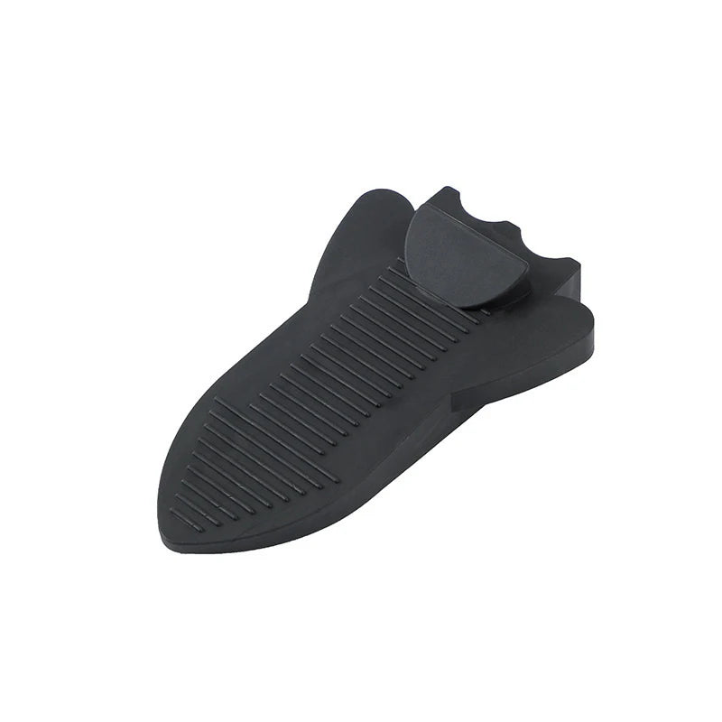 New 1Pcs Safety Rubber Door Stop Stoppers Block Wedge Doorstops Door Stopper Home Office Door Rear Retainer Anti-collision Stop Peaceful Pleasures Health and Wellness Black