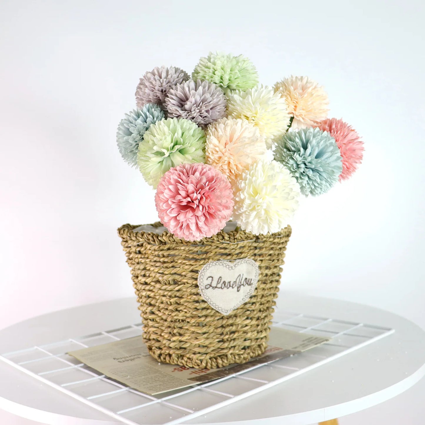 Silk Dandelion Flower Ball – Artificial Wedding Bouquet Decor