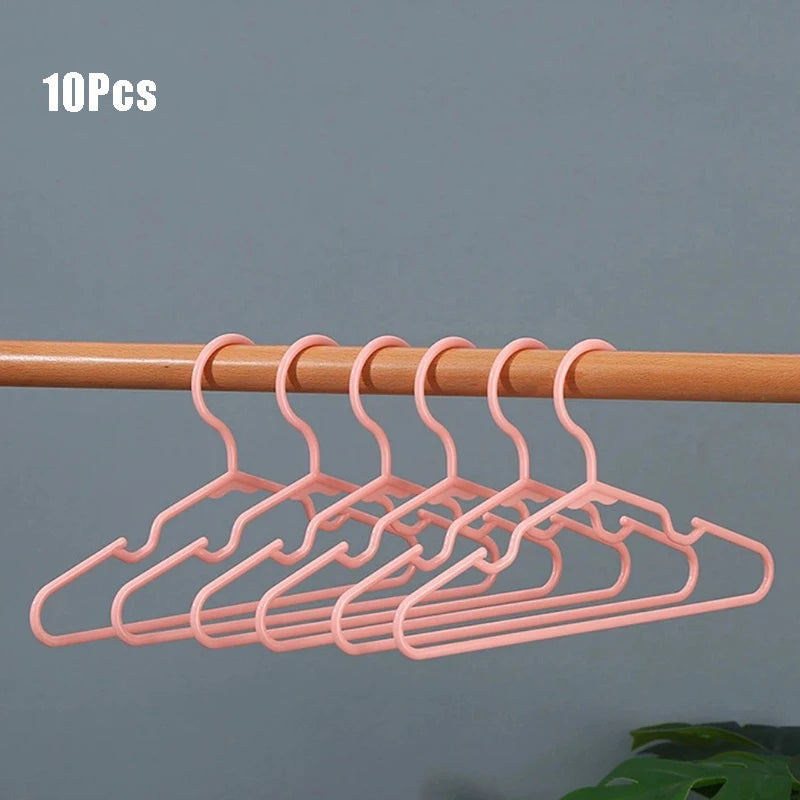 Non-Slip Plastic Clothes Hangers | Space Saving Heavy Duty Clothes Hangers Peaceful Pleasures Health and Wellness 10Pcs Pink