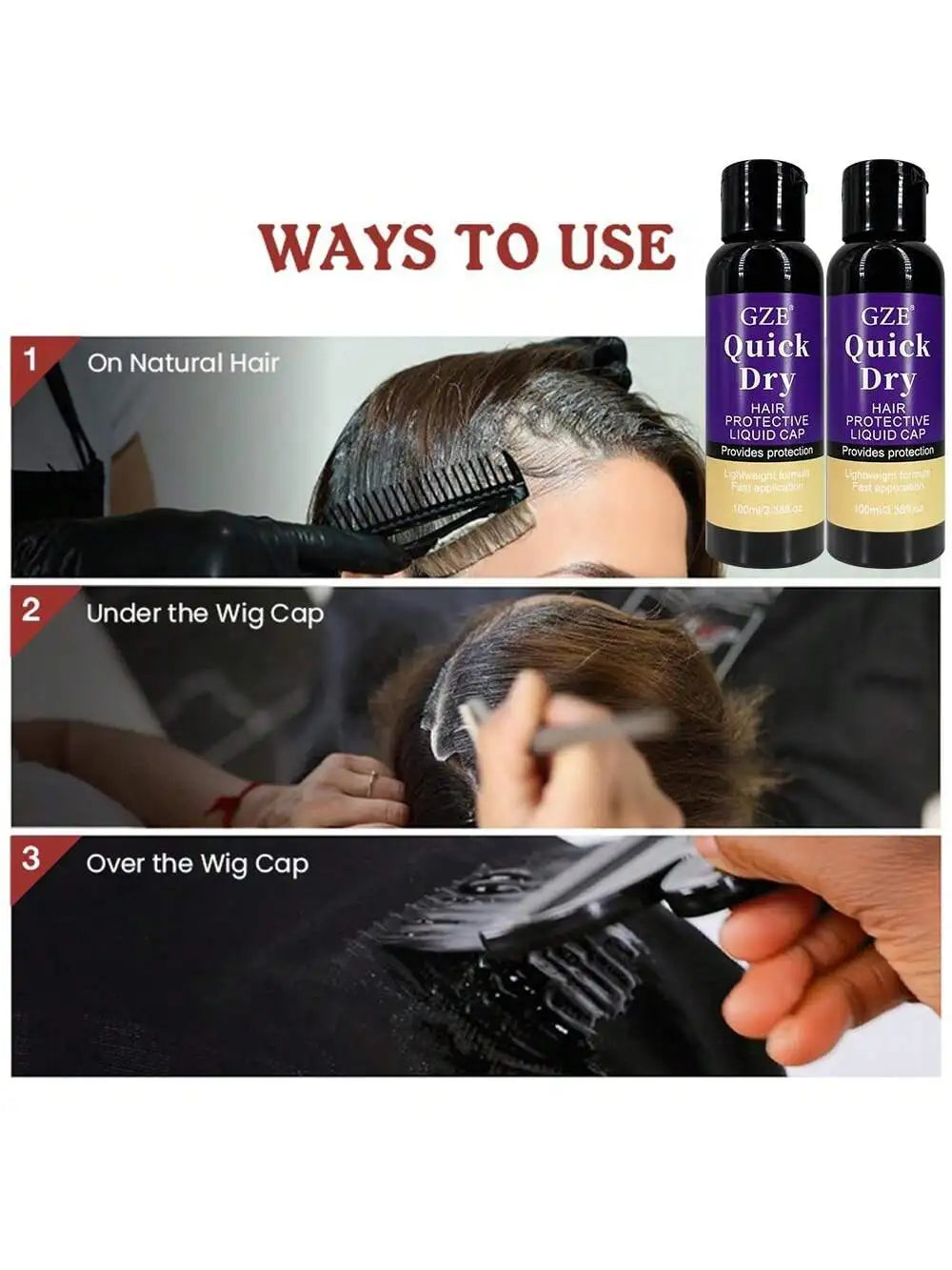 GZE Hair Protective Liquid Shield – Quick Weave Leave-In Conditioner
