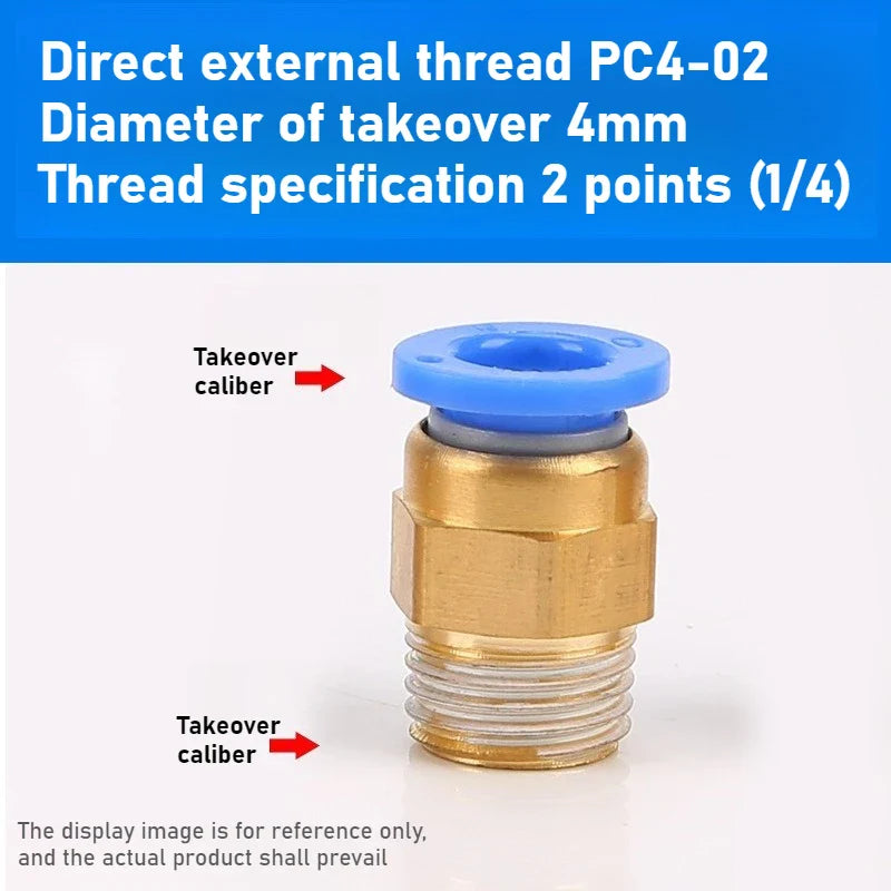 Copper Pneumatic Push-In Fitting | Quick-Connect Air Connector