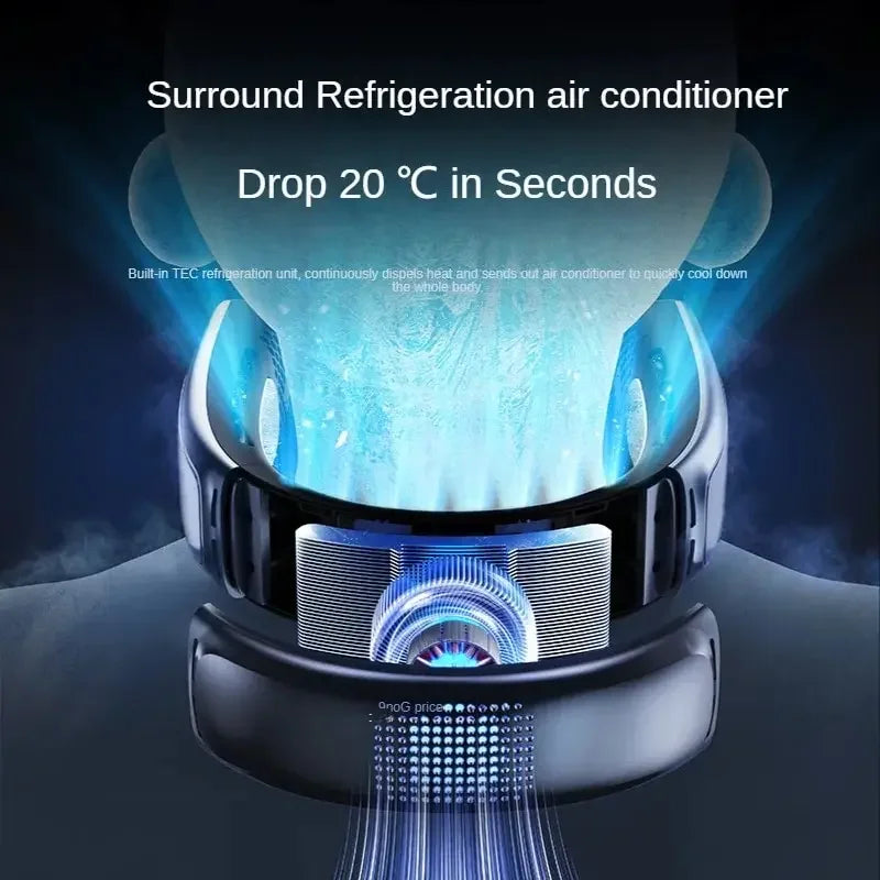 URGGU Bladeless Neck Fan – Hands-Free USB Rechargeable Wearable