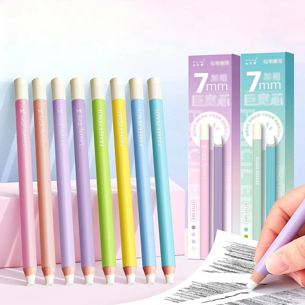 4 Wide Core Pencil Eraser Student Specific Art Detail Widened Strip