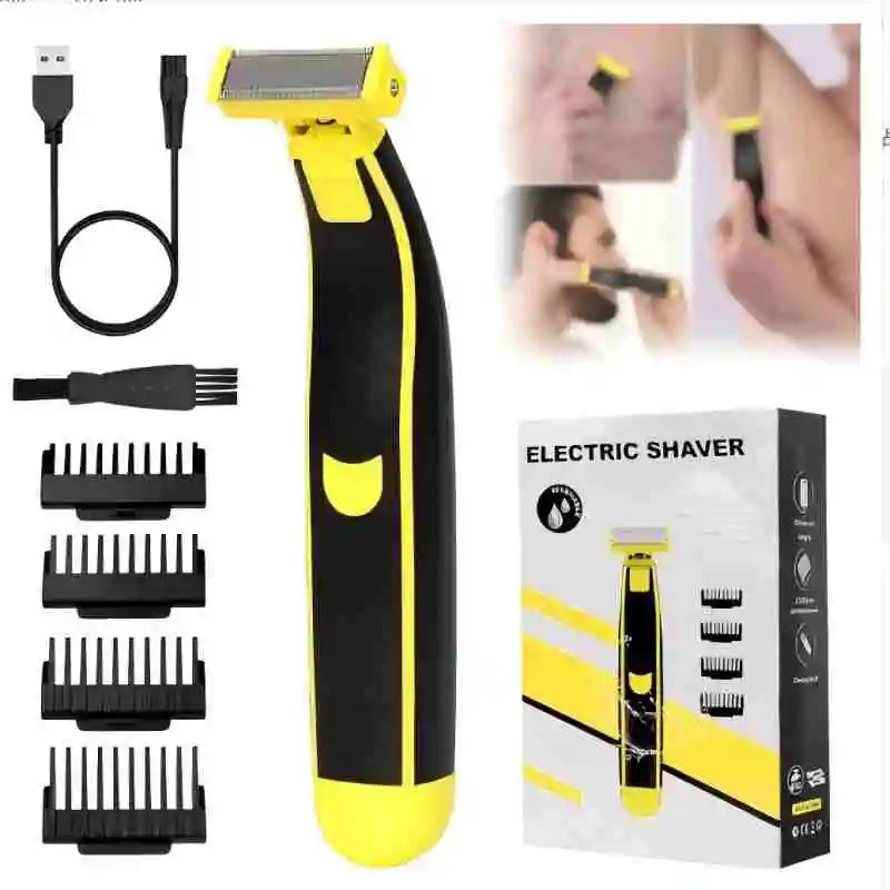 Waterproof washable hair trimmer with body beauty facial electric shaver, convenient facial hair and groin trimming tool Peaceful Pleasures Health and Wellness