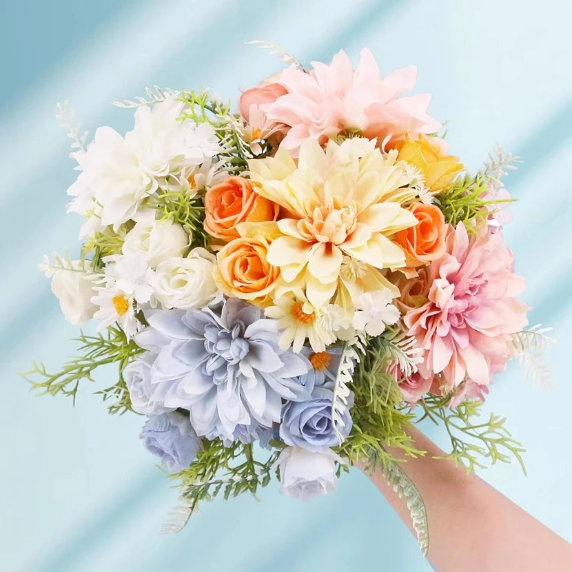 Artificial Silk Rose Flowers – Wedding & Home Décor (1/3 Pcs)