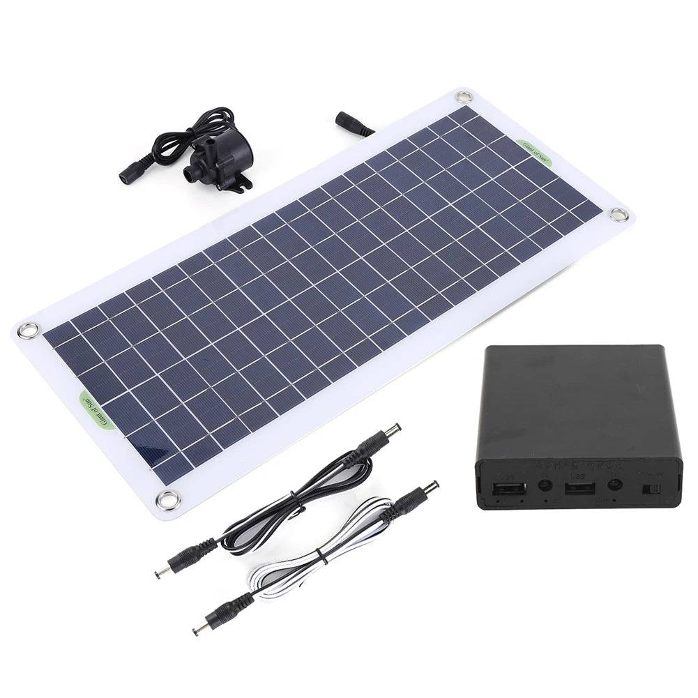 Solar Panel Water Pump 18V 30W Garden Decoration Mini Solar Panel Fountain Watering System Energy Saving Kits for Fish Tank Peaceful Pleasures Health and Wellness as show