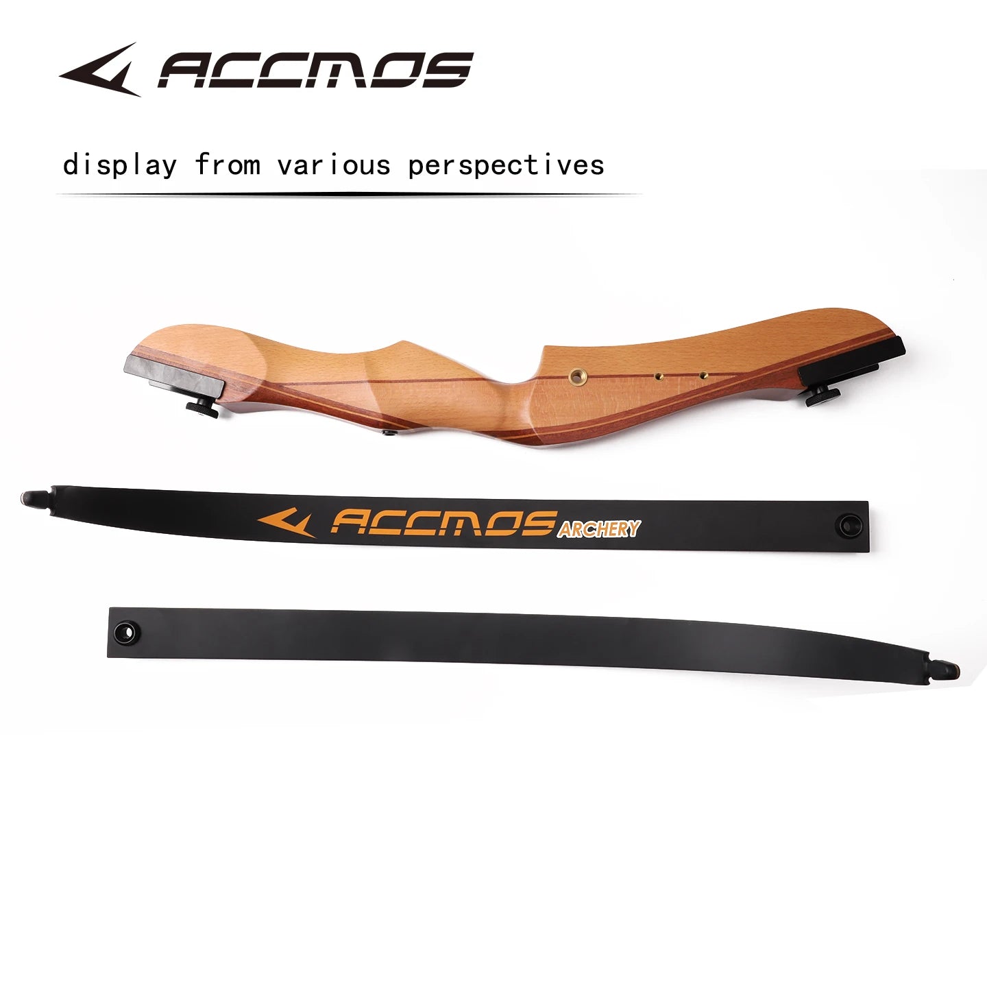 ACCMOS Recurve Bow Wooden 16-40lbs Fiberglass Limbs Outdoor Archery