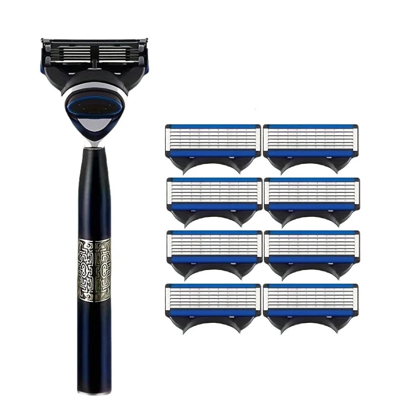 6-Layer Blade Reusable Razor – Durable Handle & Swap Heads