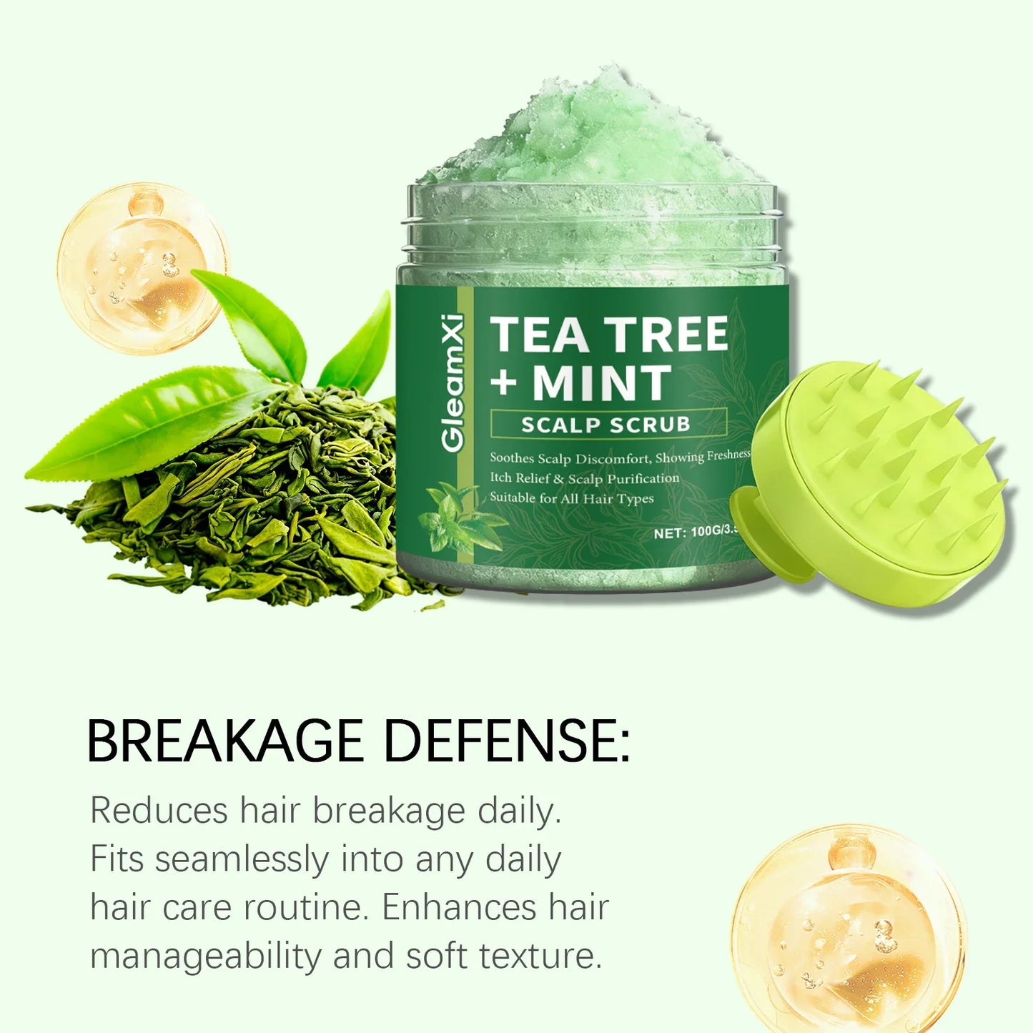 Gleamxi Tea Tree Scalp Scrub – Anti-Dandruff & Oil Control
