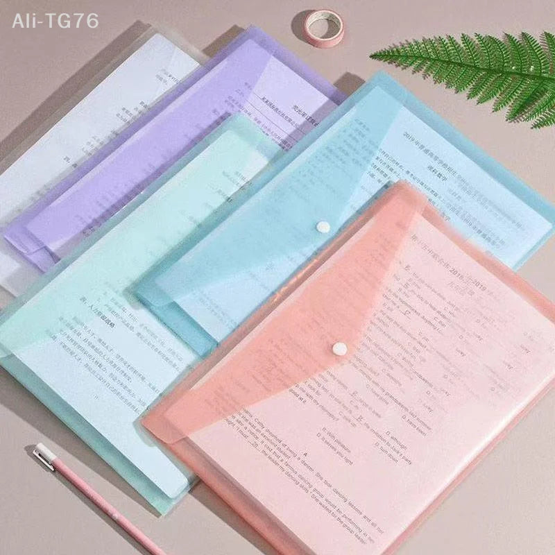 10-Pack A4 Waterproof Transparent PP File Folders | Document Bags