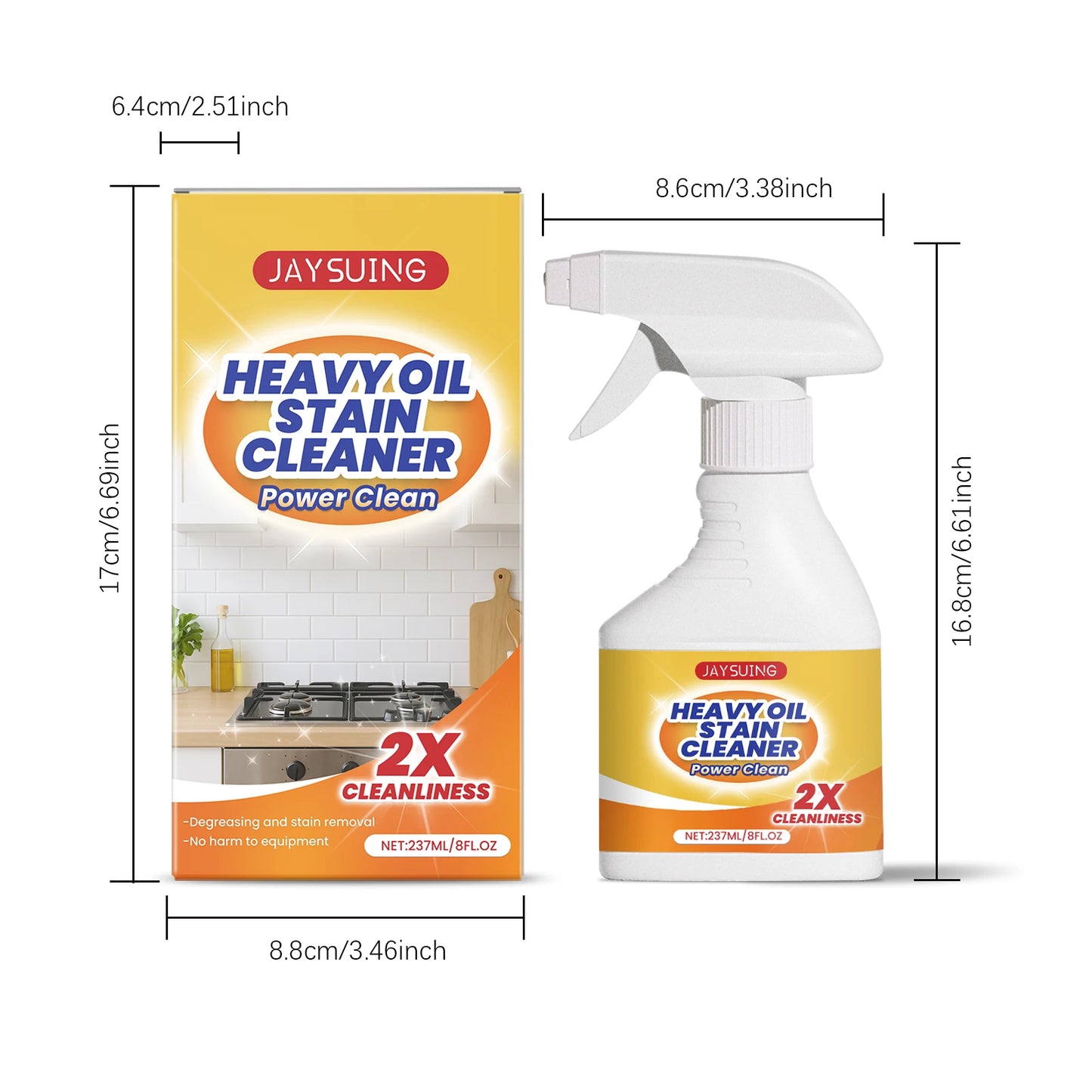 237ml Heavy Duty Kitchen Degreaser | Oil Stain Cleaner Spray