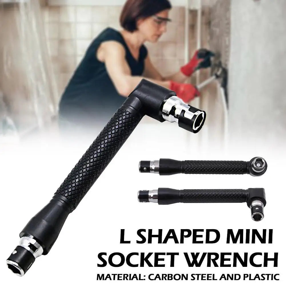 L-Shaped Dual Head Socket Wrench – 1/4" Hex Key with 90° Extension Handle Peaceful Pleasures Health and Wellness