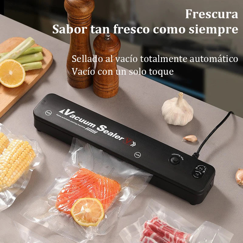 HOMEFISH Electric Vacuum Sealing Machine Food Saver with Vacuum Bag Link for Fresh Meat Snacks and Household Food Preservation Peaceful Pleasures Health and Wellness