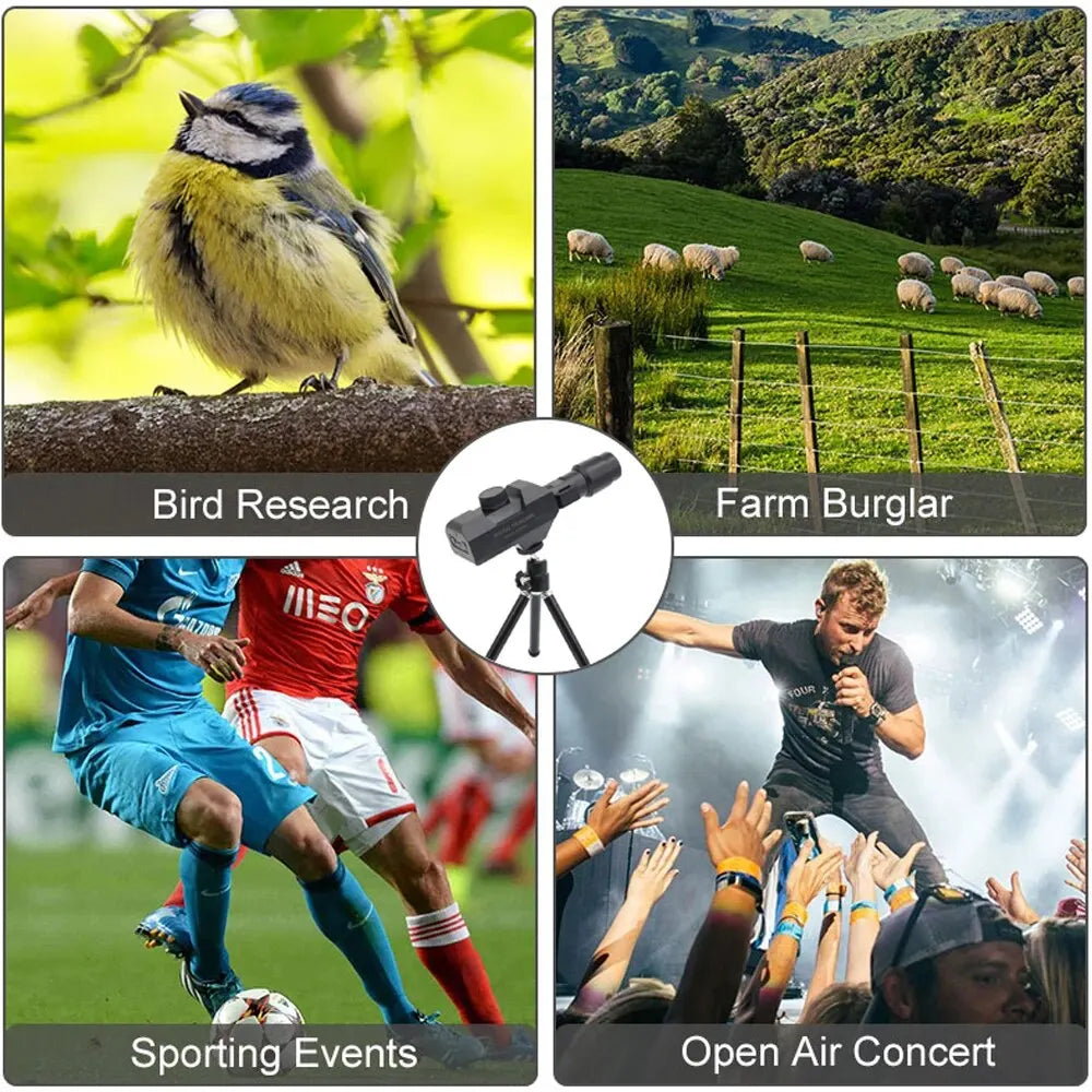 WiFi Digital Telescope,70x Zoom 1920X1080 Monocular Camera Monitor with Tripod Cellphone APP Control Support Android IOS System Peaceful Pleasures Health and Wellness