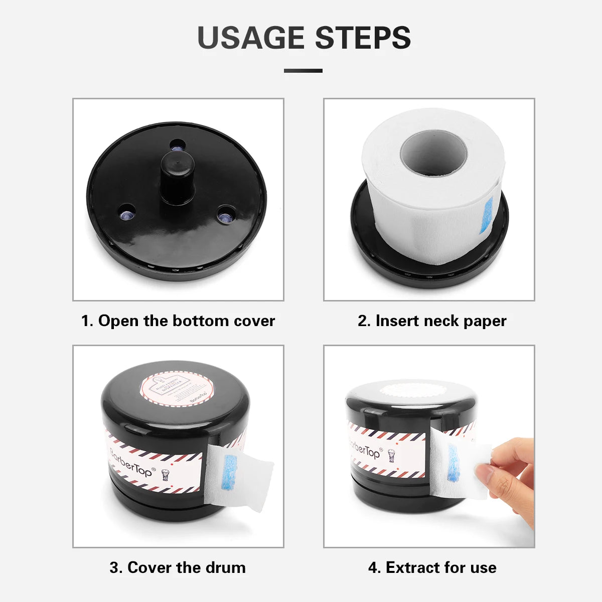 Barber Neck Strip Paper Dispenser Box,Pressure Resistant Plastic Disposable Neck Scarf Tissue Storage Case Salon Hairdressing Peaceful Pleasures Health and Wellness
