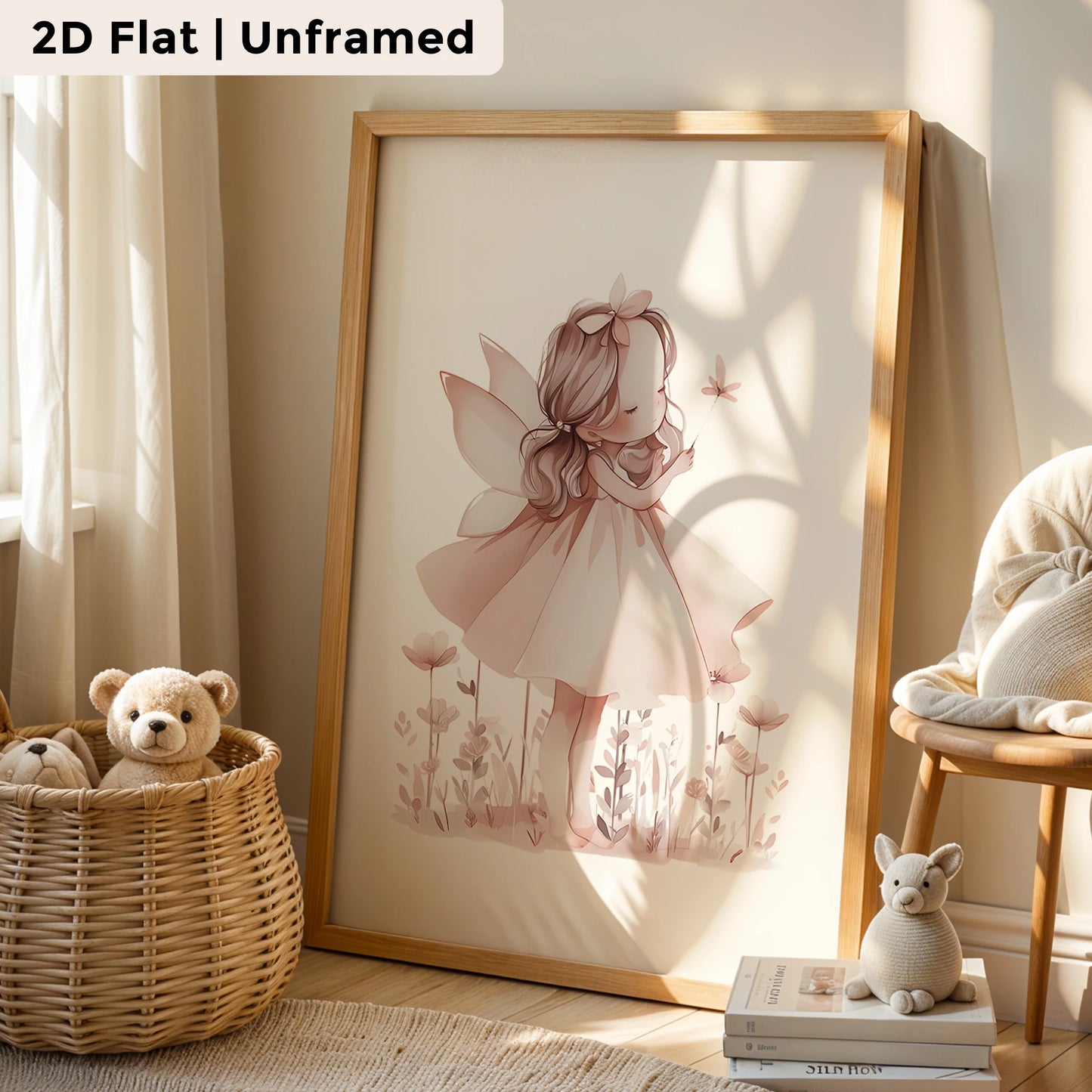 3-Piece Butterfly Fairy Deer Canvas Wall Art Print | Home Decor