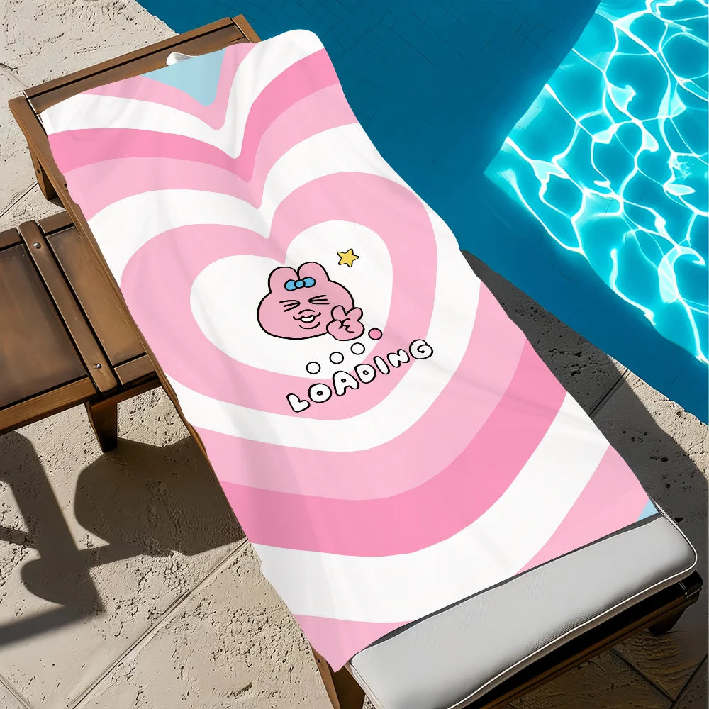 Anime Rabbit Quick-Dry Beach Towel | Soft Pool & Travel Towel Quick-Dry Beach Towel Peaceful Pleasures Health and Wellness z5 STJ70x140CM