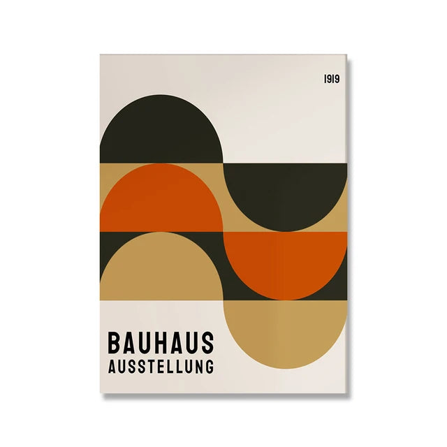 Modern Minimalist Bauhaus Exhibition Geometric Posters work Canvas Prints Abstract Painting Living Room Murals Home Decor Peaceful Pleasures Health and Wellness 15 50x70cm Unframed