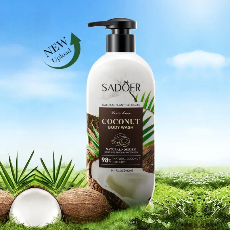 SADOER 400ml Coconut Shower Gel – Moisturizing Body Wash