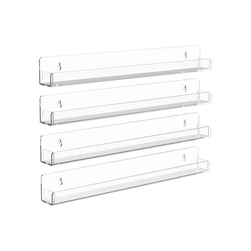 ‌Transparent Multi Layer Acrylic Nail Polish Organizer Storage Display Rack for Beauty Salon and Nail Technician Home Use Peaceful Pleasures Health and Wellness 4pcs