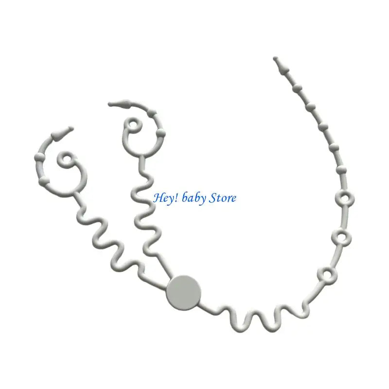 2-in-1 Silicone Pacifier Chain Strap & Teether Link Anti-Lost Pacifier Clip Strap Peaceful Pleasures Health and Wellness Light for Grey China Mainland