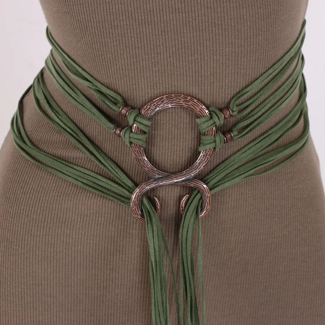 Renaissance Medieval Tassel Women's Long Rope Waistband Witch