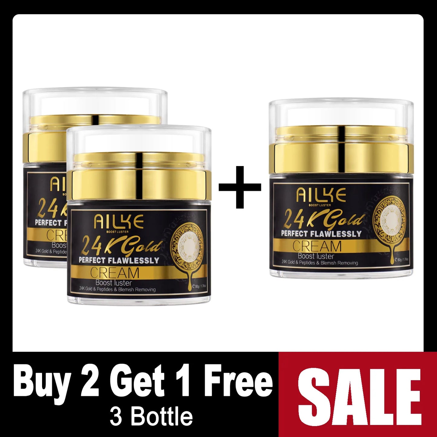 AILKE 24K Gold Skin Care Set – Brighten & Moisturize All Skin
