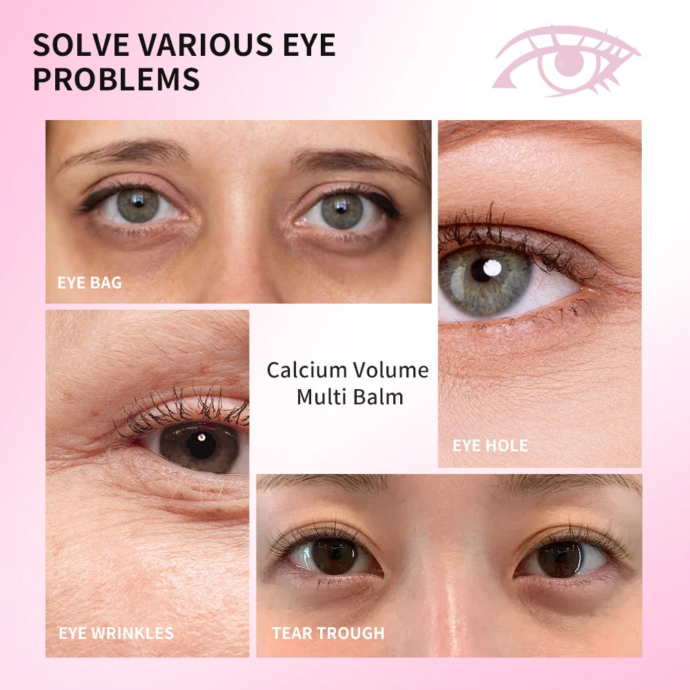 Calcium Collagen Vitamin D Eye Stick Balm Tightens Skin Care Anti Aging Anti Dark Circle Reduces Eye Bags Wrinkles Tear Trough Peaceful Pleasures Health and Wellness